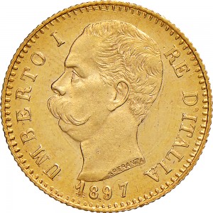 1269-001D 20 lire 1897 Scudo sannitico Roma Oro