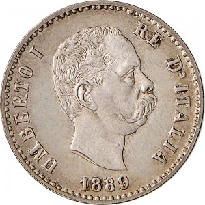 1289D 50 centesimi 1889 Scudo sannitico Roma Argento