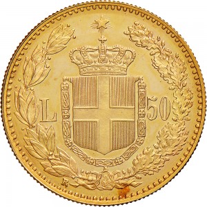 1251R 50 lire 1891 Scudo sannitico Roma Oro