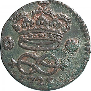 7R 2 Denari 1725 Nodo di Savoia Torino Rame