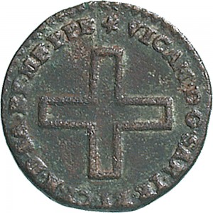 7D 2 Denari 1725 Nodo di Savoia Torino Rame