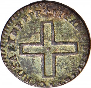 9D 2 denari da 1/6 di soldo 1727 Nodo d