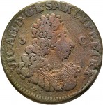 24D 3 cagliaresi da mezzo soldo 1724 Croce piana Torino Rame