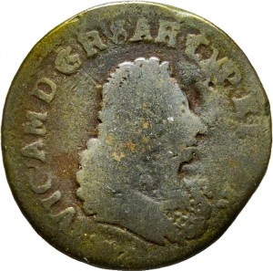 30R Cagliarese da 2 denari 1724 Croce piana Torino Rame