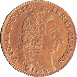 1D Doppia da 4 scudi 1722 Scudo sagomato Torino Oro