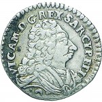 17D Mezzo reale da 2,6 soldi 1727 Croce di San Maurizio Torino Argento