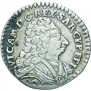 17D Mezzo reale da 2,6 soldi 1727 Croce di San Maurizio Torino Argento