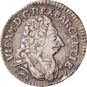 13D Reale da 5 soldi 1727 Croce di San Maurizio Torino Argento