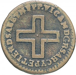 627D 2 denari 1773 Nodo di Savoia Torino Rame