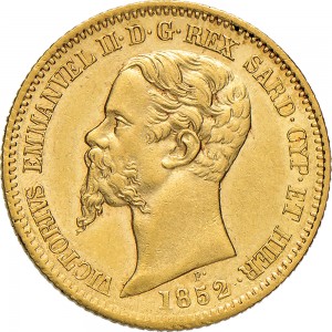 1015D 20 lire 1852 Scudo sannitico Genova Oro
