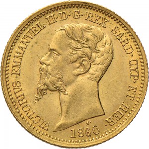 1031D 20 lire 1860 Scudo sannitico Milano Oro