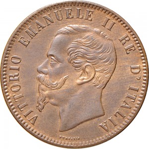 1212D 10 Centesimi 1863 Valore entro semicorona di alloro e quercia 2° tipo Parigi Rame