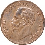 1217D 10 Centesimi 1866 Valore entro semicorona di alloro e quercia 2° tipo Strasburgo Rame