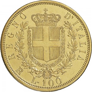 1117R 100 lire 1872 Scudo sannitico Roma Oro