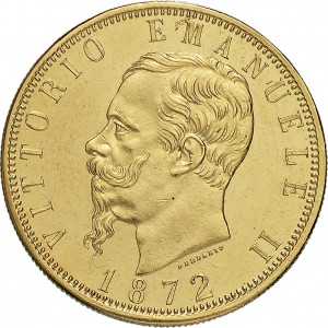 1117D 100 lire 1872 Scudo sannitico Roma Oro