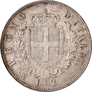 1176R 2 lire 1862 Scudo sannitico 1° tipo Napoli Argento