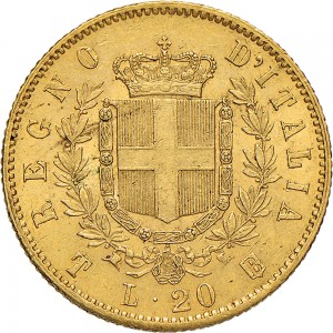 1120R 20 lire 1861 Scudo sannitico Torino Oro