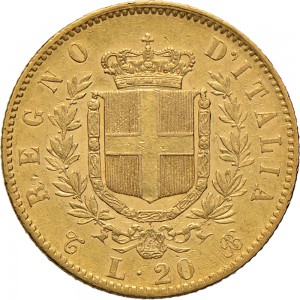 1122R 20 lire 1862 Scudo sannitico Torino Oro