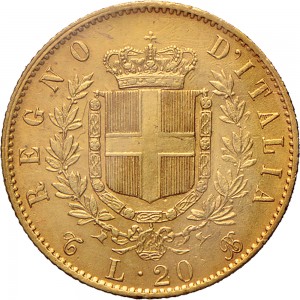 1126R 20 lire 1866 Scudo sannitico Torino Oro