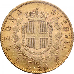 1127R 20 lire 1867 Scudo sannitico Torino Oro