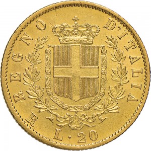 1130R 20 lire 1870 Scudo sannitico Roma Oro
