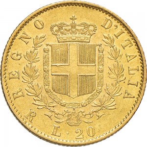 1135R 20 lire 1873 Scudo sannitico Roma Oro