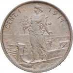 1572R 1 centesimo 1911 Italia marinara Roma Rame