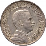 1427D 1 lira 1908 Italia su quadriga veloce Roma Argento
