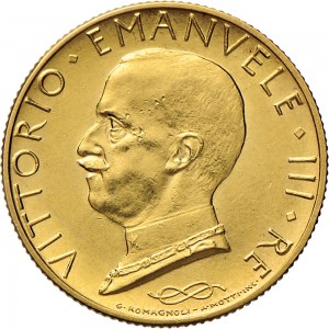 1324D 100 lire 1933 XI Italia marinara 5° tipo Roma Oro