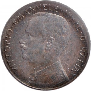 1559D-001 2 centesimi 1915 Italia marinara Roma Rame