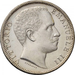 1394D 2 lire 1901 Aquila spiegata Roma Argento