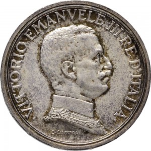 2611D 2 lire 1914 Italia su quadriga briosa Roma Argento Prova