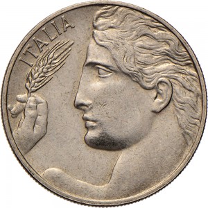 1492D 20 centesimi 1934 Libertà librata Roma Nichelio