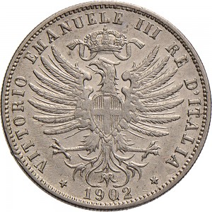 1471D 25 centesimi 1902 Aquila spiegata Roma Nichelio