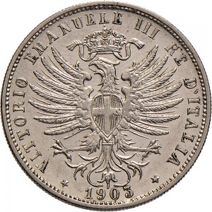 1472D 25 centesimi 1903 Aquila spiegata Roma Nichelio