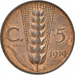 2653R 5 centesimi 1919 Spiga 5° tipo Roma Bronzo Prova
