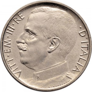 1458D 50 centesimi 1926 Giustizia su quadriga di leoni Roma Nichelio