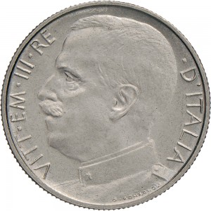 1470D 50 centesimi 1935 Giustizia su quadriga di leoni Roma Nichelio