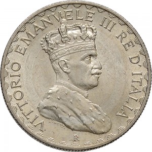 1732D 10 lire 1925 Scudo a cuore Roma Argento