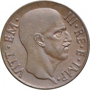 1667D 5 centesimi 1937 XV Aquila romana 1° tipo Roma Rame