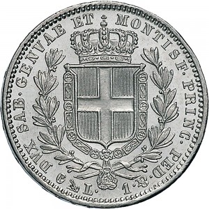 991R Lira 1835 Scudo sannitico Genova Argento