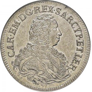 66D Scudo da 5 lire 1733 Scudo sagomato Torino Argento