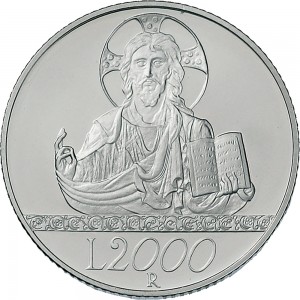 2526R 2.000 lire 1998 Anno Duemila (La Fede) 1° tipo Roma Argento