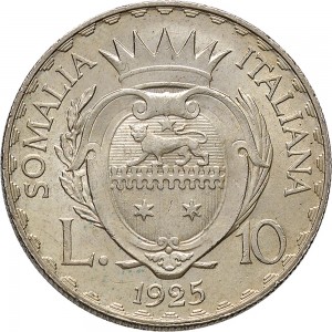 1732R 10 lire 1925 Scudo a cuore Roma Argento