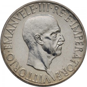 1593D 10 lire 1937 XV Italia marinara Roma Argento