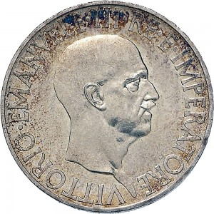 1597D 10 lire 1940 XIX Italia marinara Roma Argento